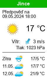 Počasí Jince - Slunečno.cz