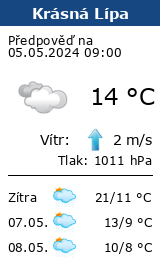 Počasí Krásná Lípa - Slunečno.cz