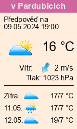 počasí pardubice - slunečno.cz
