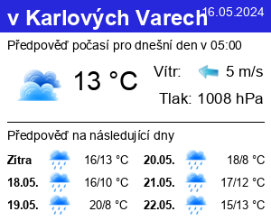 Počasí Karlovy Vary - Slunečno.cz