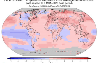 Rok 2022 byl 6. nejteplejší podle NOAA