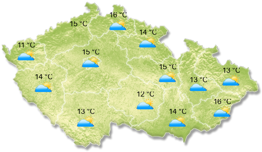 Aktuální počasí v České republice