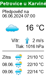 Počasí Petrovice u Karviné