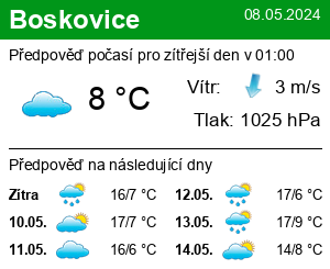Počasí Boskovice - Slunečno.cz