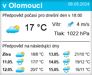 Počasí Olomouc - Slunečno.cz